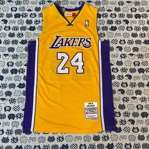 Nike Kobe Bryant Lakers Nba No. 24 Yellow Jersey
